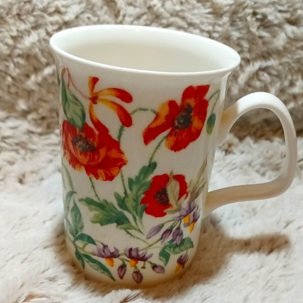 Roy Kirkham ,fine bone china coffee/tea mug. Floral print. England